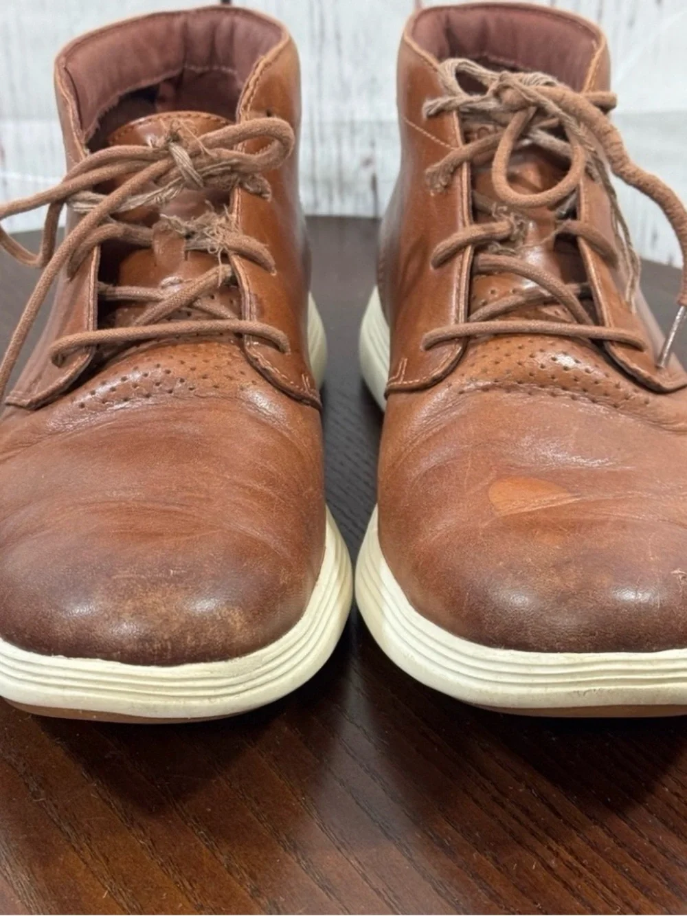 Cole Haan Grand OS Men’s Brown Leather Chukka Boots 9.5